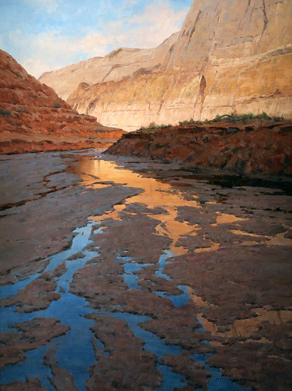 Jim Wilcox art Moki Canyon Reflections Masters of the American West Award Lg
