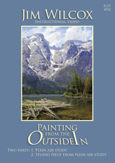 Jim Wilcox instructional art studio and plein air painting DVD Painting from the Outside In