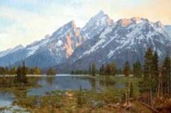 Jim Wilcox art | Reflections of a Perfect Day giclée print on canvas of Heron Pond and Half Moon Bay in Grand Teton National Park