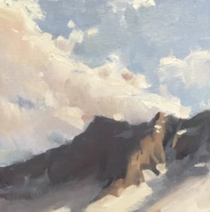 A Kyle Ma painting of the Beartooth Mountains of Yellowstone. Painted at age 17.